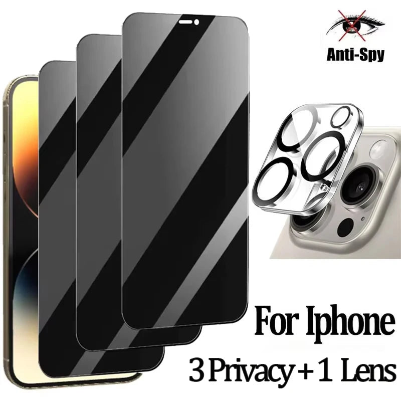 For iPhone 16 17 18 15 14 Pro Privacy Tempered Glass For iPhone 15 14 13 12 11 Pro Max iPhone16 iphone 16 pro Anti Spy Screen Protector iPhone 14Pro