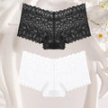 FINETOO 2Pcs Lace Four Shorts Women Low-Rise Panties Floral Underwear S-XL Girls Sexy Panties Ladies Lace Underpants Lingerie