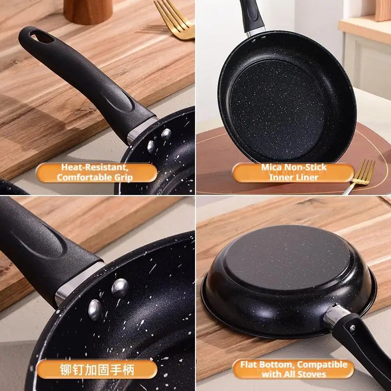 Non Stick Frying Pan Maifan Stone Coating Skillet Flat Bottom Egg Omelet Steak Cookware Induction Gas Stove Kitchen Pot