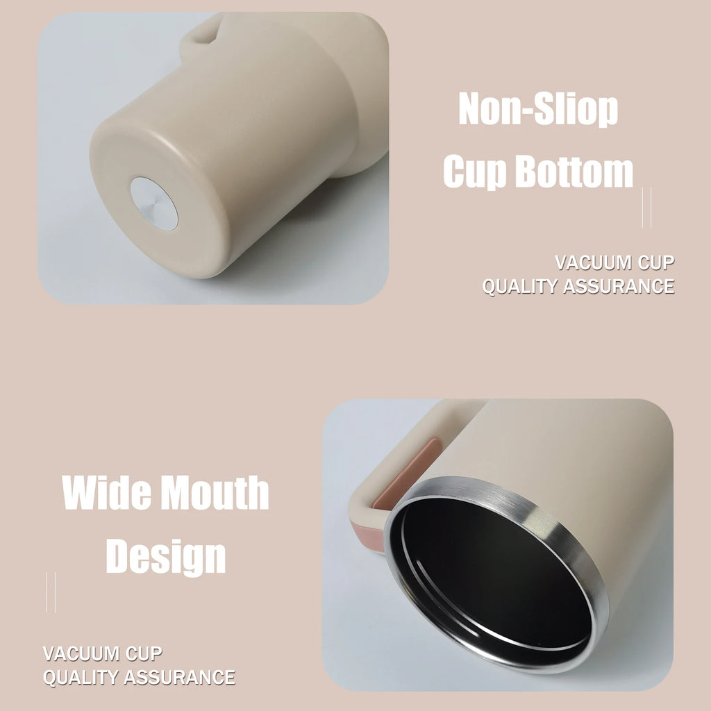 40oz Stainless Steel Thermal Mug Large Capacity Insulated Coffee Cup Office Home Water Bottle Travel Car Tumbler New Year Gifts
