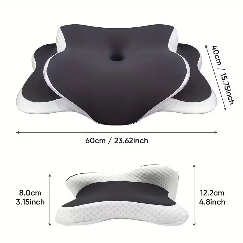 Orthopedic Memory Foam Pillow Ergonomic Neck Pain Relief Contour Support for Side Back Stomach Sleepers Gift