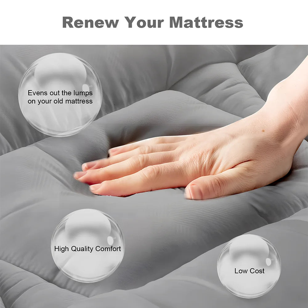 Self-inflating Mattress 3D Folding Mattress Topper Extra Thick Mattress Pad Cover Queen Mattress Toppers for Body Pain Relief