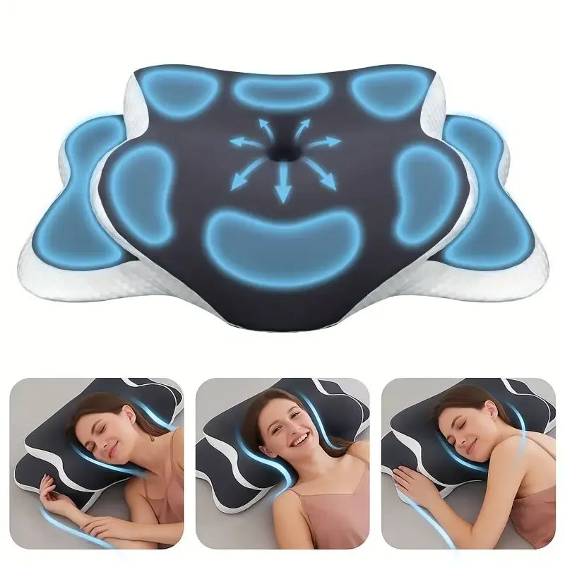 Orthopedic Memory Foam Pillow Ergonomic Neck Pain Relief Contour Support for Side Back Stomach Sleepers Gift