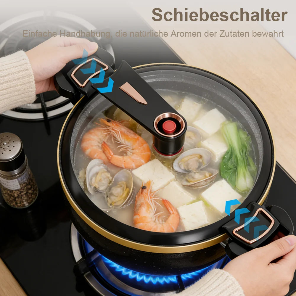 7L Soup Pot With Spoon Multi-Functional Non-Stick Pot Suitable for Induction Cooker And Gas Stove Micro Pressure Cooker