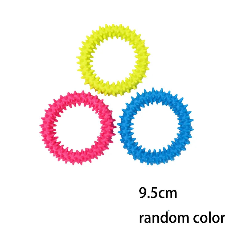 Bone Shape Soft Rubber Pet Chew Toy Bite Resistant Teeth Grinding Molar Cleaning Interactive Training Chewing Toys For Dogs