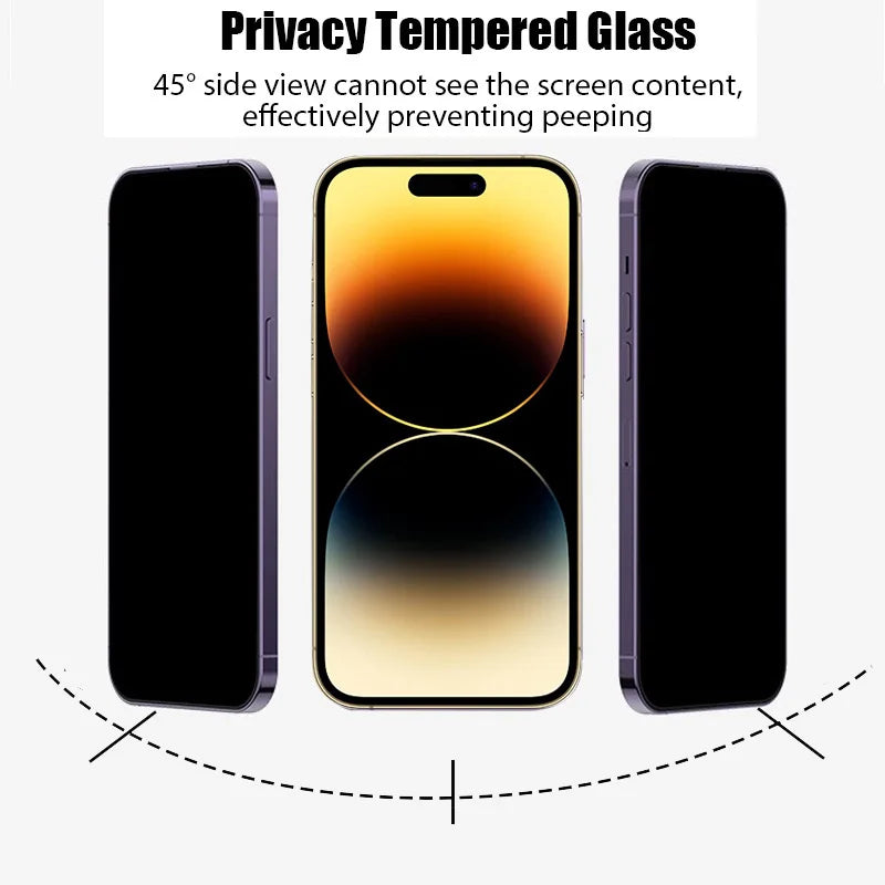 For iPhone 16 17 18 15 14 Pro Privacy Tempered Glass For iPhone 15 14 13 12 11 Pro Max iPhone16 iphone 16 pro Anti Spy Screen Protector iPhone 14Pro