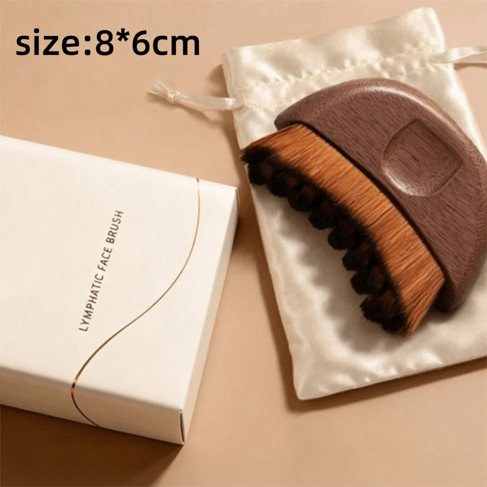 Portable Lymphatic Contour Face Brush Chin Reduce Puffiness Multi-function Lymphatic Drainage Face Brushs with Grooved