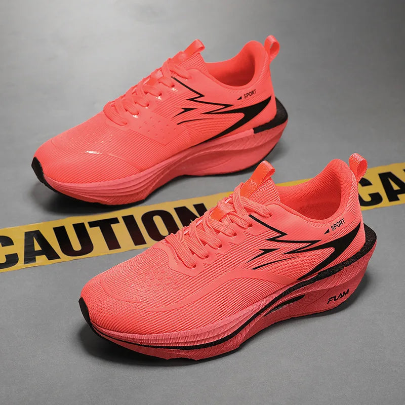 Marathon Men Sports Running Shoes Carbon Board Air Cushion Breathable Lightweight Women's Comfortable Athletic Nonskid Sneakers