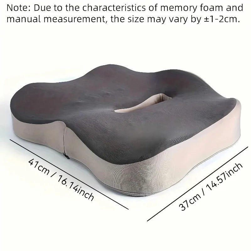 1 Pcs Memory Foam Seat Cushion Orthopedic Coccyx Tailbone Sciatica Relief Pillow Office Chair Cushion Car Seat Pad Breathable ﻿