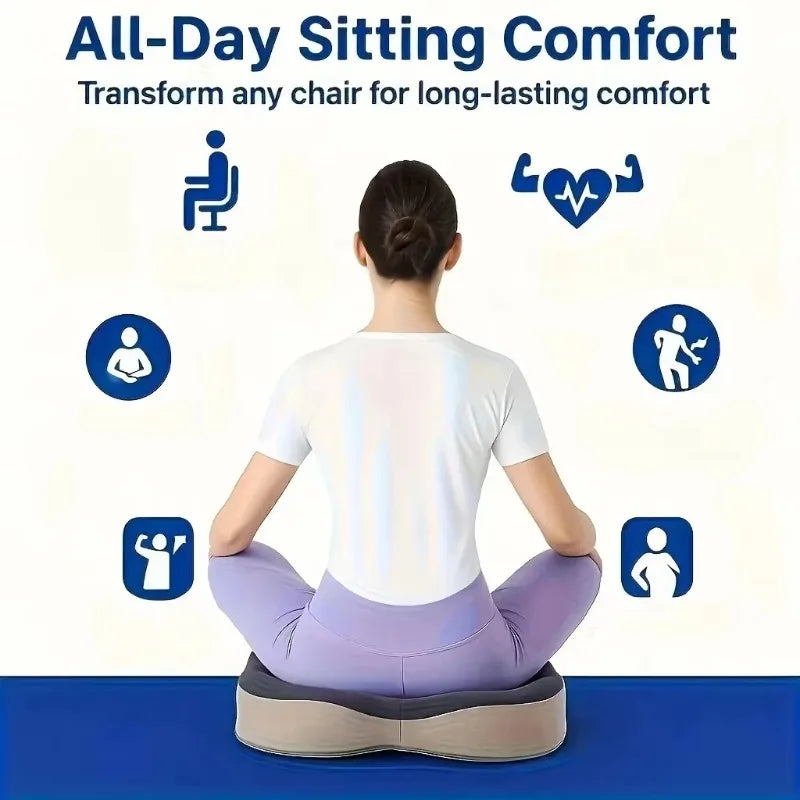 1 Pcs Memory Foam Seat Cushion Orthopedic Coccyx Tailbone Sciatica Relief Pillow Office Chair Cushion Car Seat Pad Breathable ﻿