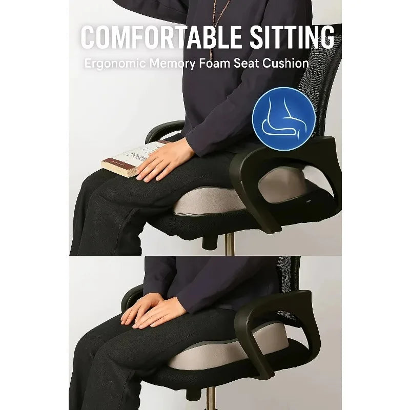 1 Pcs Memory Foam Seat Cushion Orthopedic Coccyx Tailbone Sciatica Relief Pillow Office Chair Cushion Car Seat Pad Breathable ﻿