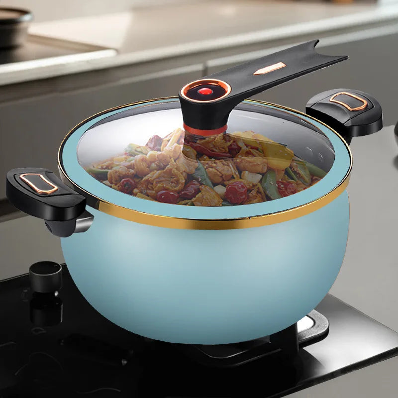 Large-Capacity Micro-Pressure Sandpot Household Slow-Cooking Stew Pot Soup Pot Stainless Steel Pumpkin Pot Induction Cooker & Ga