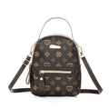 Mini Backpack Women PU Leather Printed Fashion Small Backpack 3 Ways Carry Lightweight Casual Daypack for Daily Travel Shopping