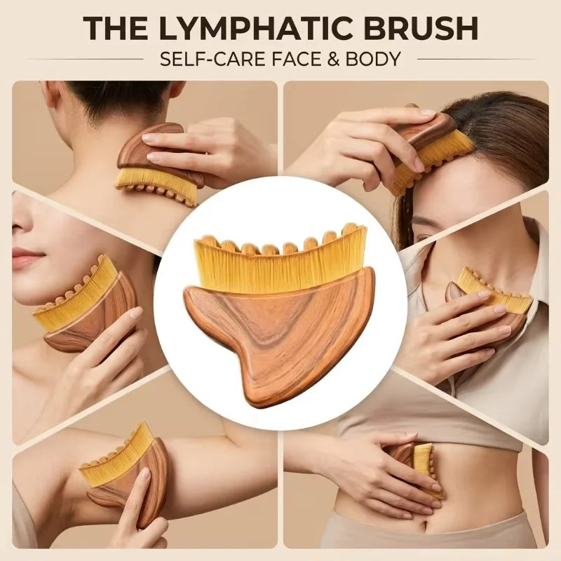 New Lymphatic Contour Face Brush, Lymphatic Drainage Massager for Face,Ergonomically Designed to Fit The Skin Precisely and Reli