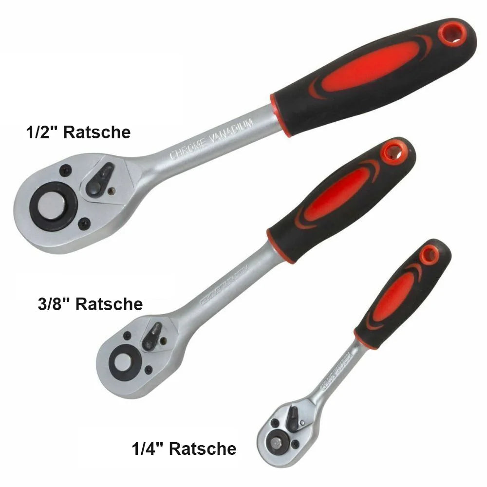 Ratchet Socket Wrench Set Car Repair Tool Ratchet Torque Wrench Combo Kit 1/4 3/8 1/2 Ratchet Spanner Screwdriver Bits Hand Tool