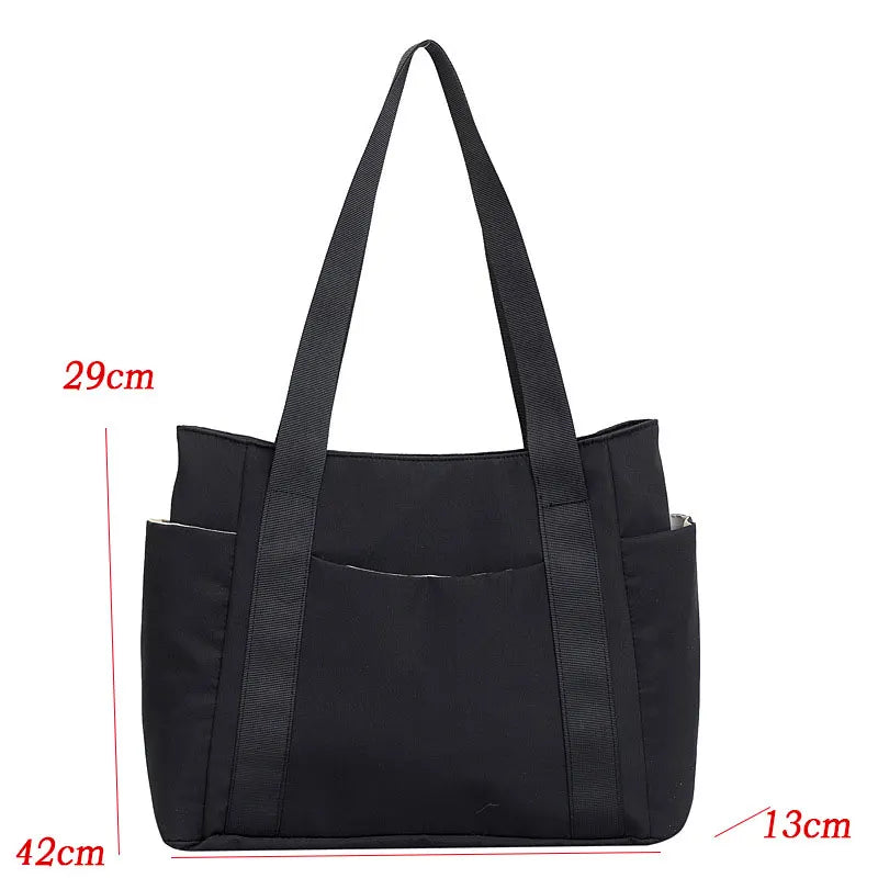 Women's Bag Designer Luxury Bag Nylon Commuting Shoulder Handbag Solid Color Tote Bag Mommy Large Capacity Vacation Handbag 2026
