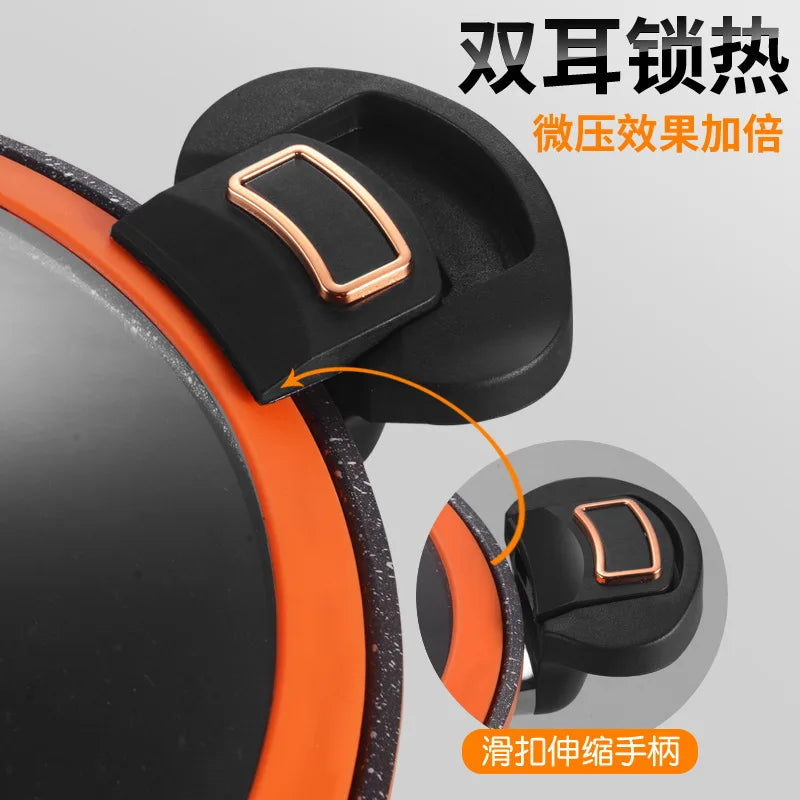 Large-Capacity Micro-Pressure Sandpot Household Slow-Cooking Stew Pot Soup Pot Stainless Steel Pumpkin Pot Induction Cooker & Ga