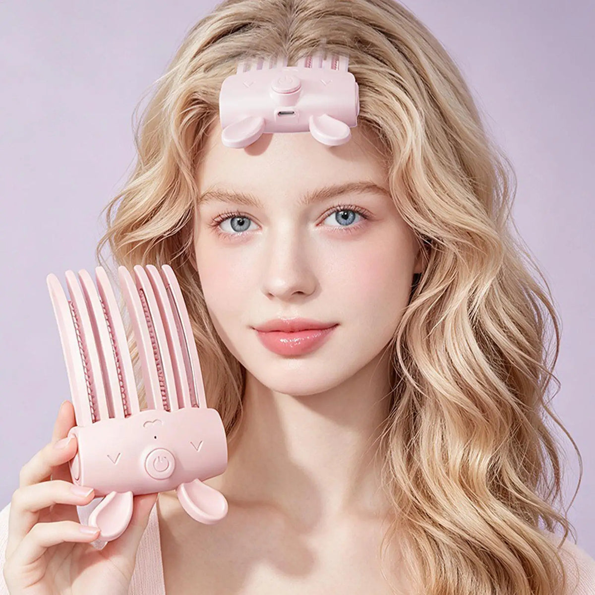 wireless heated root lifter comb Heated Hair Volume Clip Rechargeable bangs volumizing clip Safe Two-Temperature Root Lifter