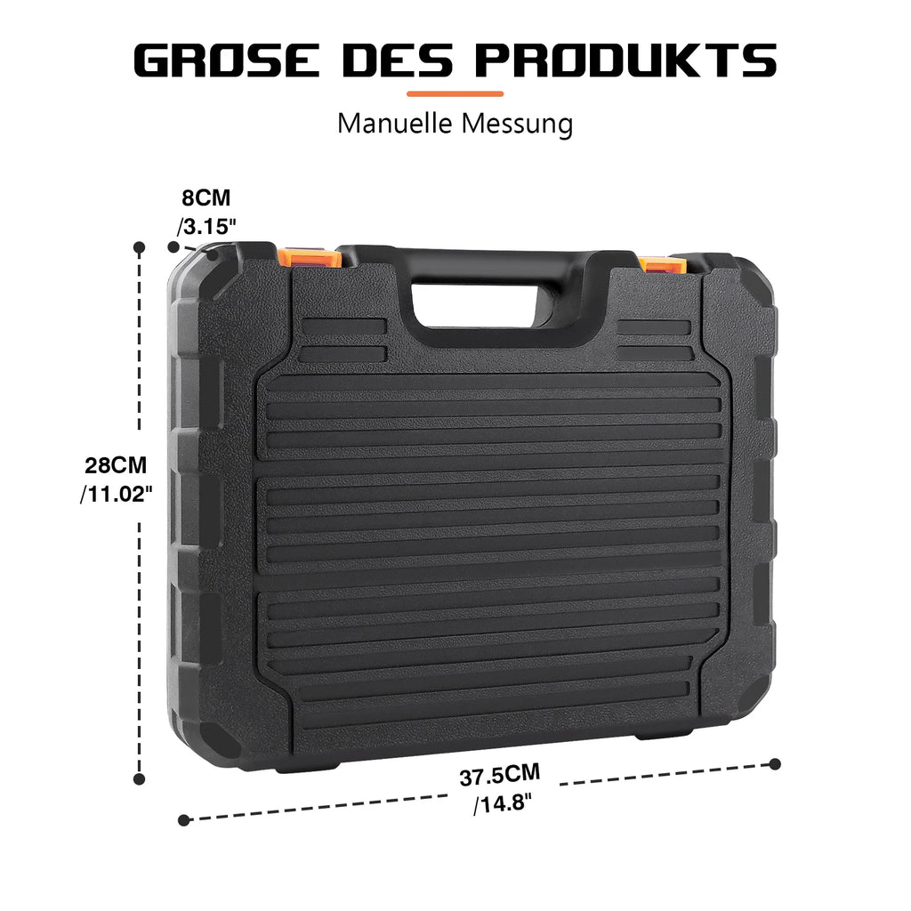 102PC Tool Case, Machine Case for Power Tools, Tool Box with Lid