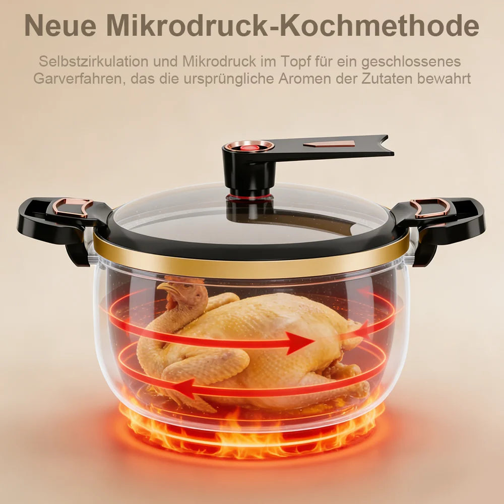 7L Soup Pot With Spoon Multi-Functional Non-Stick Pot Suitable for Induction Cooker And Gas Stove Micro Pressure Cooker