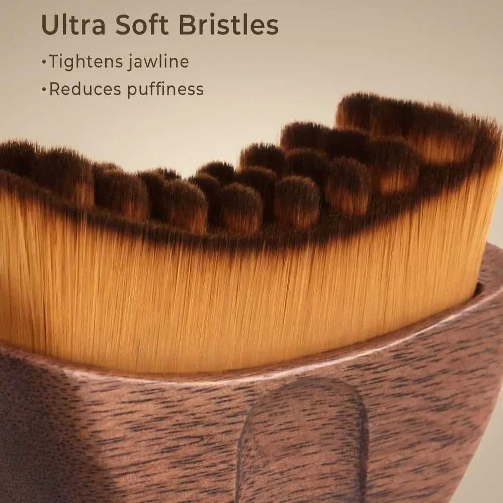 Portable Lymphatic Contour Face Brush Chin Reduce Puffiness Multi-function Lymphatic Drainage Face Brushs with Grooved