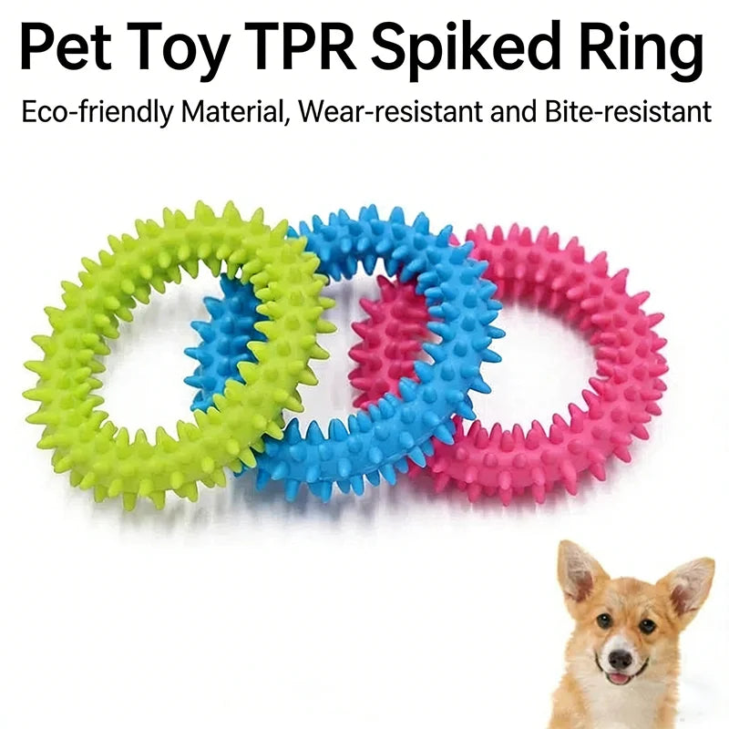 Bone Shape Soft Rubber Pet Chew Toy Bite Resistant Teeth Grinding Molar Cleaning Interactive Training Chewing Toys For Dogs