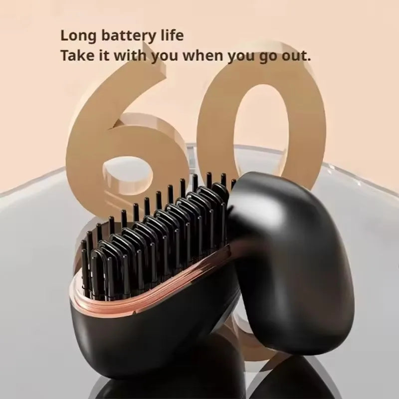 2026 New Mini Straightener Rechargeable Portable Hair Straightener Brush Anti-Scald Shell Cordless USB Charging Straighteners