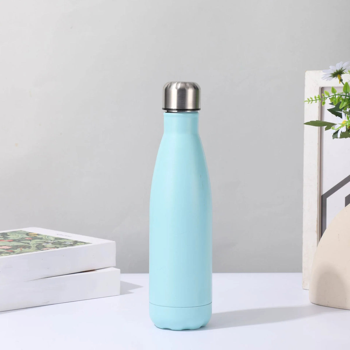 DIY Vacuum Water Bottles 500ML Safety 304 Stainless Steel Sport Coffee Cup Thermose Girls Boy Student Birth Gift Customized Logo