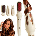 3 in 1 Automatic Hair Curler, Curling Wand with 32mm/36mm Ceramic Barrel, Hair Straightener Brush, 360° Rotating Curling Iron with 4 Temps Fast Heating for Hair Styling (Pink)