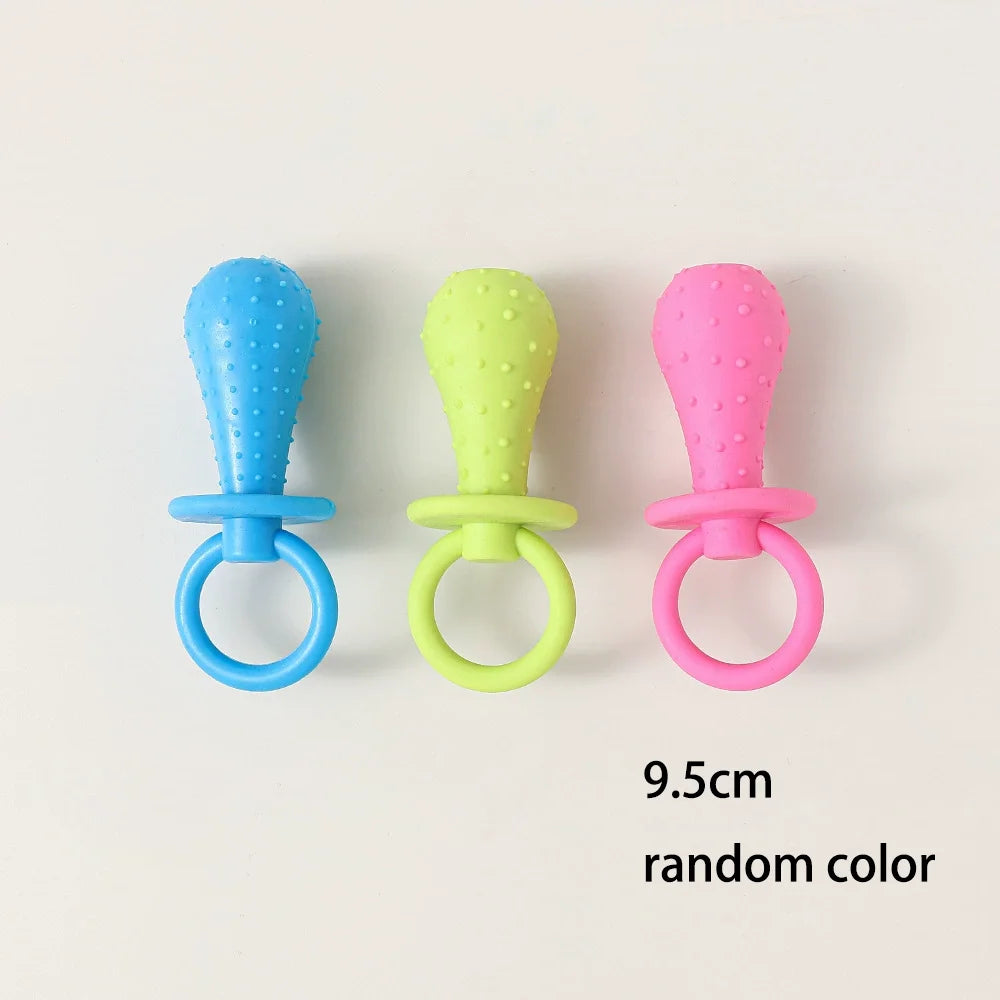 Bone Shape Soft Rubber Pet Chew Toy Bite Resistant Teeth Grinding Molar Cleaning Interactive Training Chewing Toys For Dogs