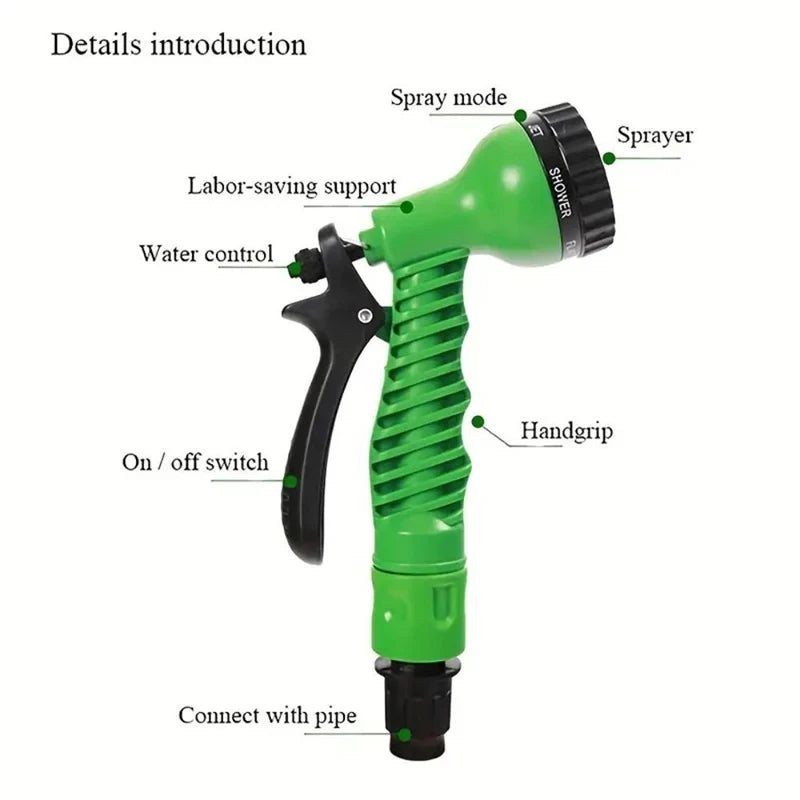 2024 Expandable Magic Hose, High-Pressure Car Wash, 7Water Spraying Functions, Water Gun, Home Garden Watering Hose Garden Hose